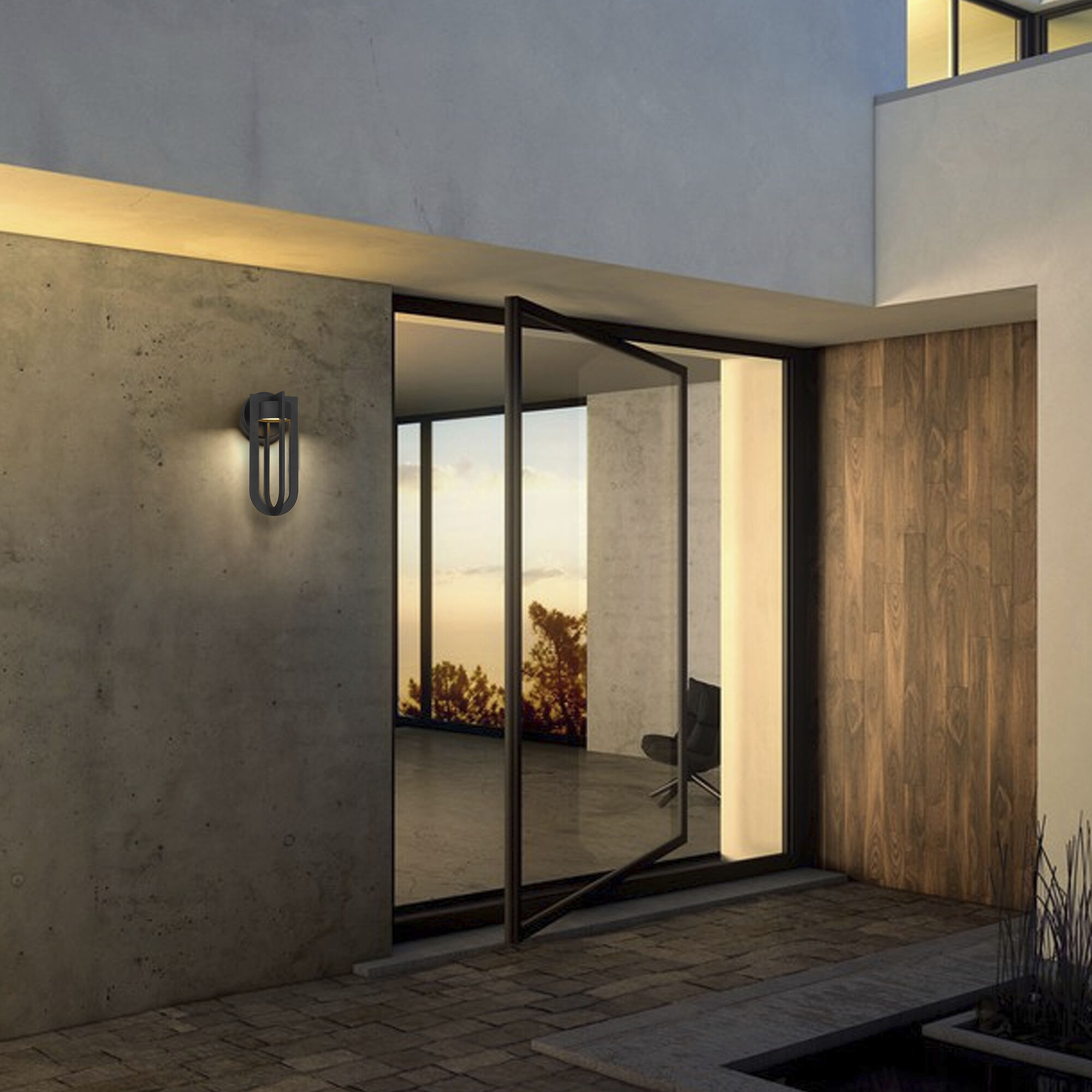 Furo LED 12 inch Dark Bronze Outdoor Wall Sconce